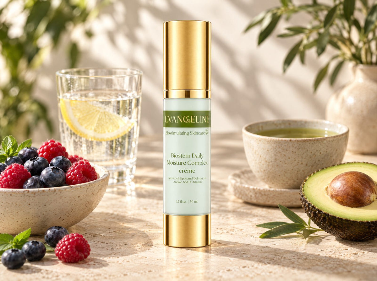 Evangeline Biostem Daily Moisture Complex with berries, avocado, lemon water and green tea
